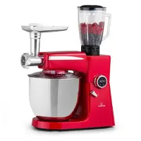 Klarstein Küchenmaschine, Universalküchenmaschinen, 3-in-1 Küchenmaschinen, Rührgeräte & Mixer, Teigmaschine mit Fleischwolf, Küchenmaschine , 2000 Watt Teigmaschine Knetmaschine 10L Schüssel