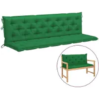 vidaXL Gartenbank-Auflage Grün 200x(50+50)x7 cm Oxford-Gewebe