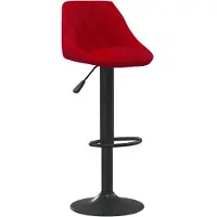 vidaXL Barhocker Weinrot Samt