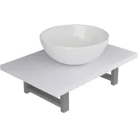 vidaXL 2-tlg. Badmöbel-Set Keramik Weiß