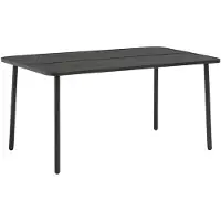 vidaXL Gartentisch Dunkelgrau 150x90x72 cm Stahl