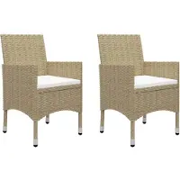 vidaXL 5-tlg. Garten-Essgruppe Beige