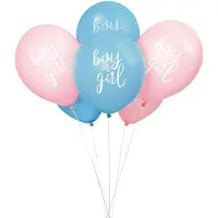 Unique Party Supplies Einzigartige Jungen oder Mädchen Geschlechtsenthüllung Latexballons - 12" (8er Pack) - Lebendige Farben, perfekt für Babyparty