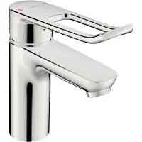Hansa HANSACARE Waschtischarmatur mit Bügelhebel, Ausladung 114 mm, chrom, 46022286