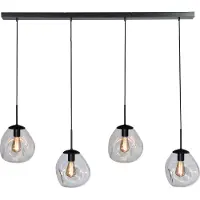 Masterlight Lava Pendelleuchte 4-flammig-Glas Rauchgrau-4x Glas groß