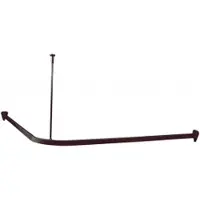 Duschy Profi 90 x 90 cm L-Förmiges Duschstangen-Set Weiß Aus Aluminium