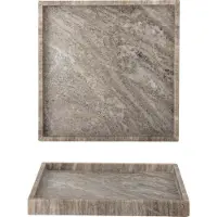 Bloomingville Majsa Tablett L35 Brown Marble - , Braun / Rost, für Küche, Marmor
