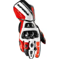 Spidi Carbo Track Evo Schwarz Rot Weiß Handschuhe Größe S