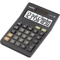 Casio MS-10B Bordlommeregner Sort Display (indstil): 10 solcelle-drift, Batteridrevet (B x H x T) 103 x 29 x 147 mm