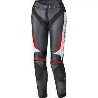 Held Lane II Damen Schwarz Weiß Rot Motorrad Lederhose Größe 44