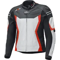 Held Street 3.0 Schwarz Weiß Motorrad Lederjacke Größe 48