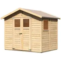 Karibu Gartenhaus Gerätehaus Dalin 1 naturbelassen 245x180x231 cm