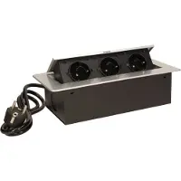 ORNO Socket Wp w Blat 3X2P+Z Pł. Rant Fre 1,5M Sreb.schu