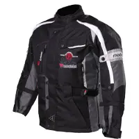 Modeka El Chango Kinder Motorrad Textiljacke, schwarz/grau, 140