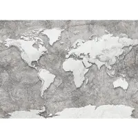 Komar Vliestapete "Digitaldruck Vlies - World Relief - Größe 350 x 250 cm" bedruckt glatt Wohnzimmer, Schlafzimmer