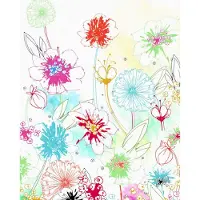Overig Vliestapete "Digitaldruck Vlies - Joyful - Größe 200 x 250 cm" bedruckt glatt Wohnzimmer, Schlafzimmer