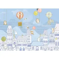 Overig Vliestapete "Digitaldruck Vlies - Rooftop Ralley - Größe 350 x 250 cm" bedruckt glatt Wohnzimmer, Schlafzimmer