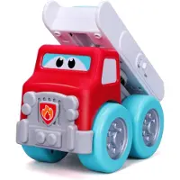 BB Junior - Spielzeugauto Drive' n Rock - Feuerwehrauto mit Piano Spielfahrzeug Musik