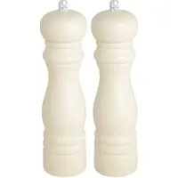 Ib Laursen Salz & Pfeffermühlen Set 2-teilig Creme Weiß Gewürzmühlen Holz
