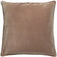 Ib Laursen Kissenbezug Velour quadratisch in thunder grey | Gr.: onesize