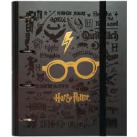 Harry Potter - Classeur Premium à 4 anneaux avec élastique Lunettes d'Harry