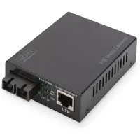 Digitus PoE Media Converter Multimode 10/100/1000Base-T zu 1000Base-SX Inkl. Netzteil 30W SC connector Up...