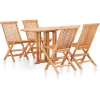 vidaXL 5-tlg. Garten-Essgruppe Klappbar Massivholz Teak