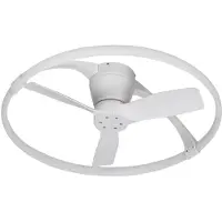 Mantra-Iluminacion LED-Deckenventilator Nepal Mini, App, weiß dimmbar, weiß / opal, für Wohn- / Esszimmer, Metall, Modern
