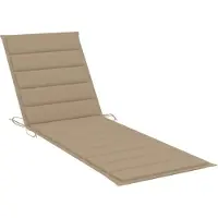 vidaXL Sonnenliegen-Auflage Beige 200x60x3 cm Oxford-Gewebe