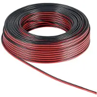 Goobay 67737, Kupferverkleidetes Aluminium (CCA), 50 m, Schwarz, Rot