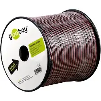 Goobay 56705, Kupferverkleidetes Aluminium (CCA), 100 m, Schwarz, Rot