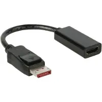 S-Impuls Displayport-Adapter 10-78001, DP 1.4, 60 Hz, HDMI-Buchse auf DP-Stecker, schwarz, vergoldet, 4K UHD