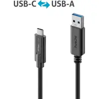PureLink IS2611-010, 1 m, USB C, USB A, USB 3.2 Gen 2 (3.1 Gen 2), Schwarz