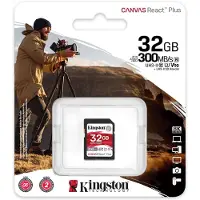 Kingston Canvas React Plus - Flash-Speicherkarte - 32 GB - Video Class V90 / UHS-II U3 / Class10 - SDXC UHS-II
