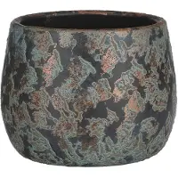 Mica Decorations Flowerpot Clemente 1034808, ceramics, Ø 16.5 cm, copper