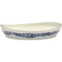 Serax Servierschale Feast Tableware By Ottolenghi White Blue S 30 x 29,5 x 6 cm