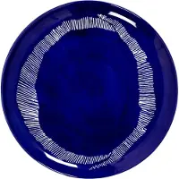 Serax Essteller Feast Tableware by Ottolenghi Dark Blue Stripes White 22,5 cm