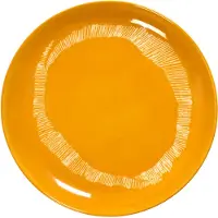 Serax Frühstücksteller Feast Tableware by Ottolenghi Yellow Stripes White S 19 cm