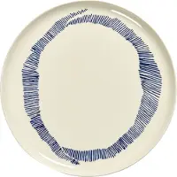 Serax Servierteller Feast Tableware by Ottolenghi White Stripes Blue 35 cm