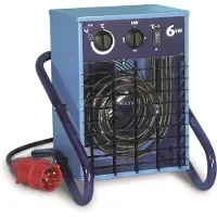 El-Björn VF 6, Elektrischer Raumheizlüfter, 2 m, IP44, ?E, Indoor, Blau