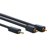 ClickTronic 7.5m MP3 Adapter, 3.5mm, Männlich, 2 x RCA, Männlich, 7,5 m, Blau