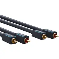 ClickTronic 2m Stereo Audio, Männlich, 2 x RCA, Männlich, 2 m, Blau