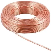 Goobay Lautsprecherkabel transparent CCA 25 m Rolle, Querschnitt 2 x 2,5 mm²