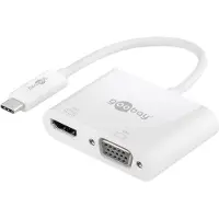 Goobay USB-C Multiport-Adapter HDMI+VGA, 1 Stk. im Polybeutel, Weiss
