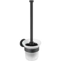 Wenko WC-Garnitur Bosio offen Edelstahl Black matt, rostfrei Wenko Matt, Behälter: Satiniert
