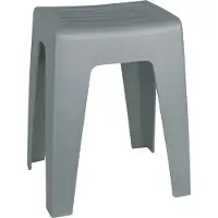 Wenko Hocker "Kumba", grau, B:38cm H:47cm T:32cm, Hocker, Hocker