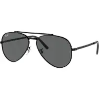 Ray-Ban RB 3625 NEW AVIATOR Unisex-Sonnenbrille Vollrand Pilot Metall-Gestell, schwarz