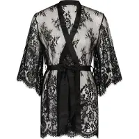 Hunkemoller Bademantel 191636 Schwarz Regular Fit