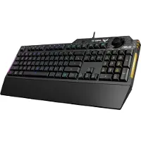 Asus TUF GAMING K1, Volle Größe (100%), Kabelgebunden, USB, Membran Key Switch, Schwarz