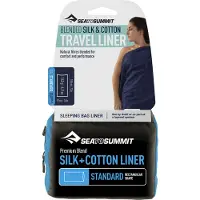 Sea to Summit Schlafsack Silk/Cotton Travel Liner Double (Rectangular) Navy Blue